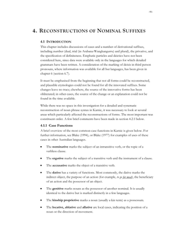 4. Reconstructions of Nominal Suffixes