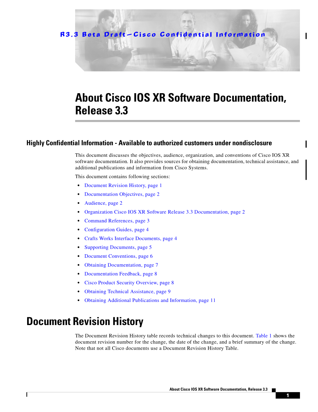 About Cisco IOS XR Software Documentation, Release 3.3
