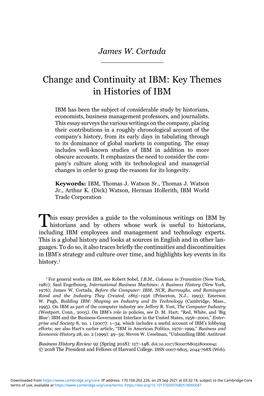 Key Themes in Histories of IBM