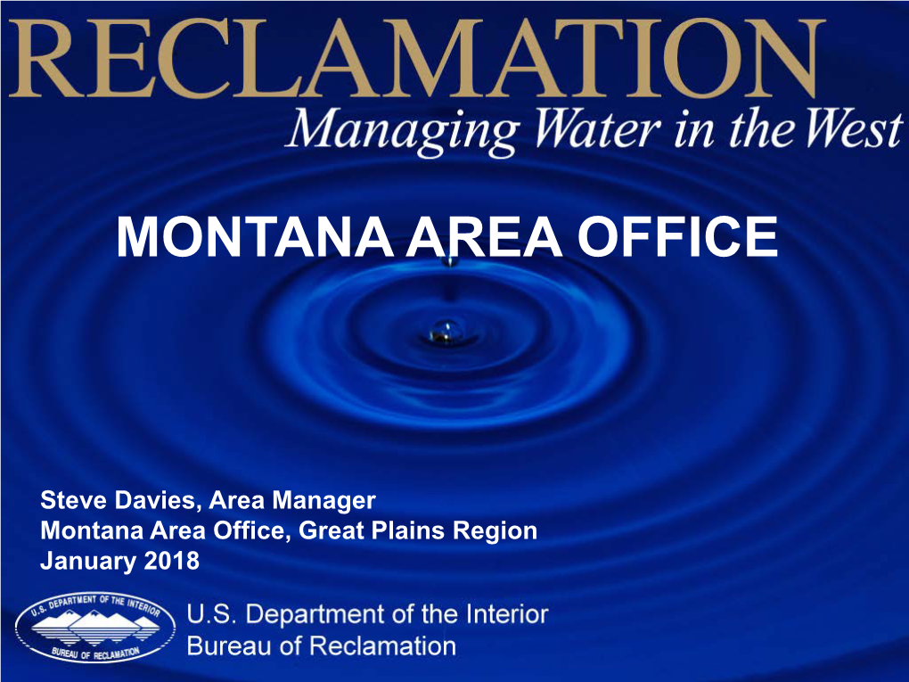 Montana Area Office Projects