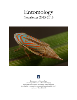 Entomology Newsletter 2015-2016