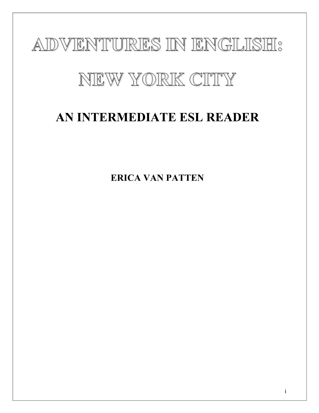 An Intermediate Esl Reader