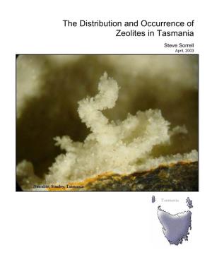 The Distribution and Occurrence of Zeolites in Tasmania