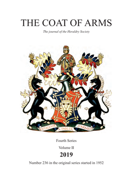 THE COAT of ARMS the Journal of the Heraldry Society
