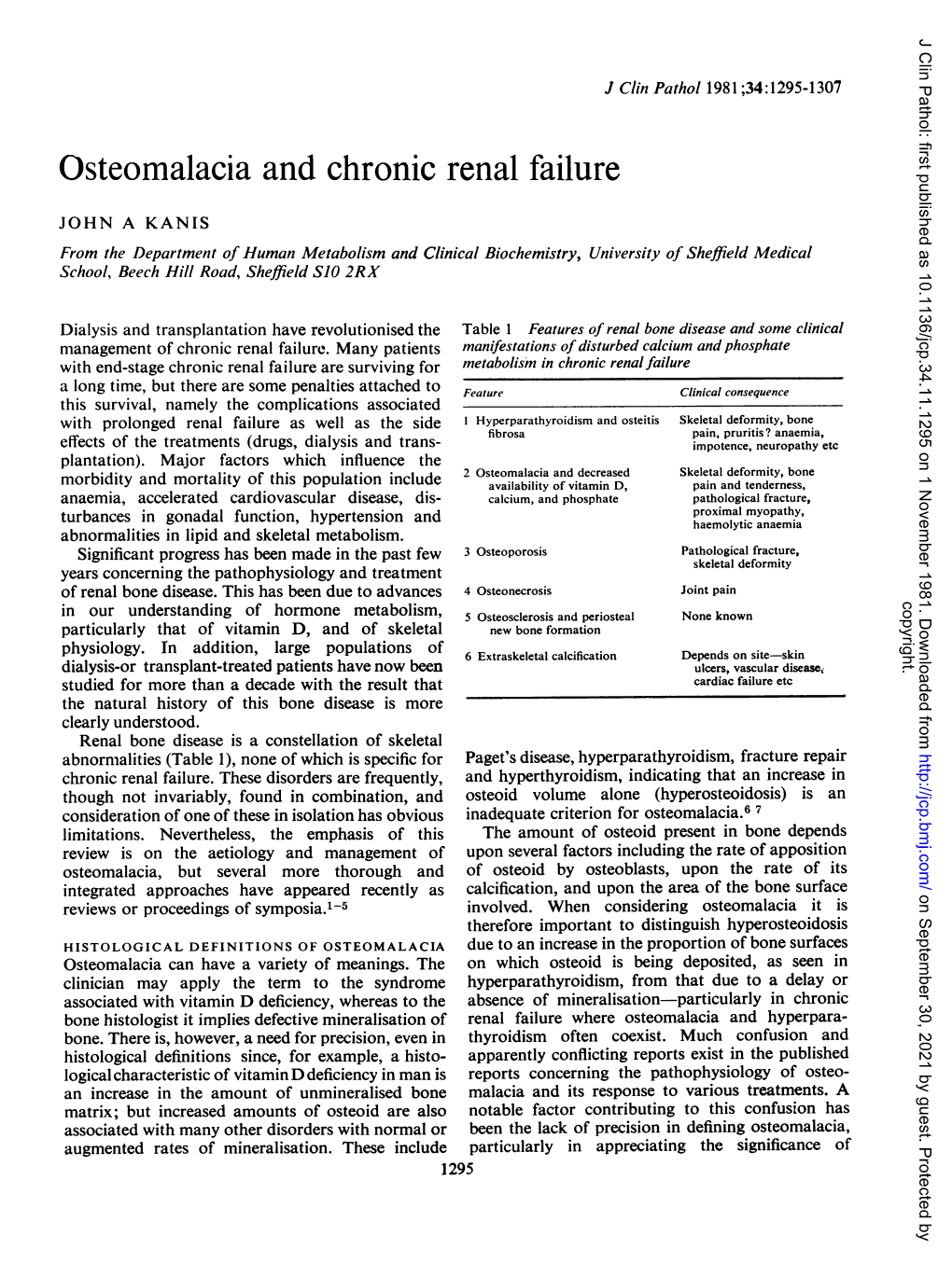 Osteomalacia Andchronic Renal Failure