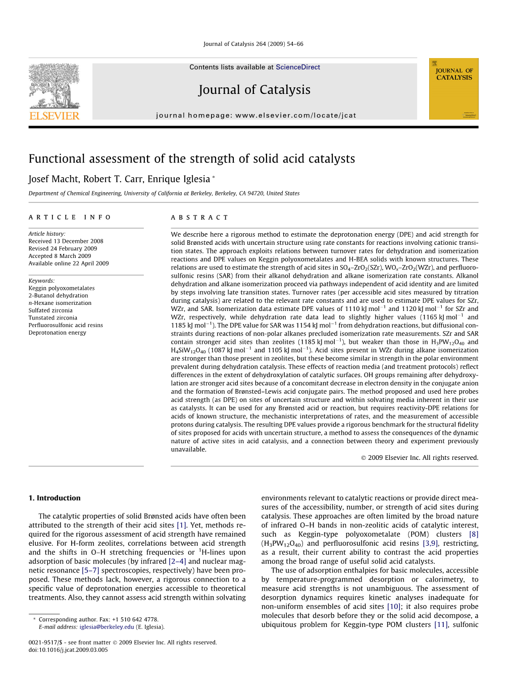 Functional Assessment of the Strength of Solid Acid Catalysts