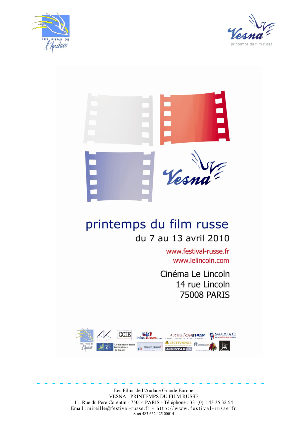 Les Films De L'audace Grande Europe VESNA