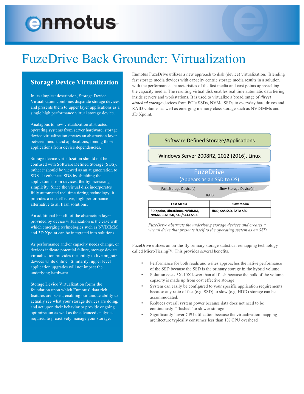 Fuzedrive Back Grounder: Virtualization