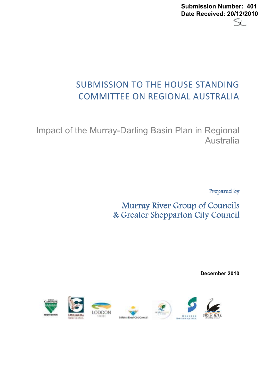 Submission to the House Standing Committee on Regional Australia