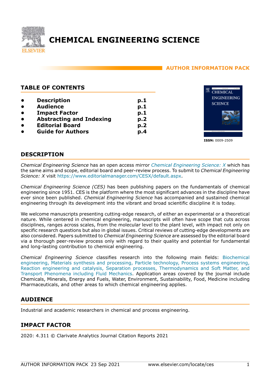 Chemical Engineering Science