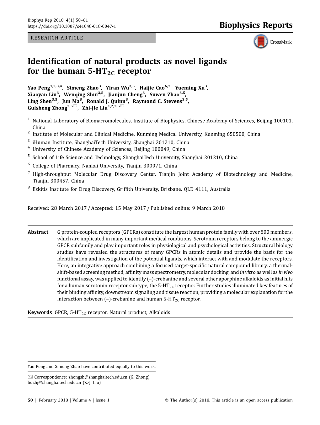 31. Identification of Natural Products As Novel Ligands for the Human 5-HT2C Receptor