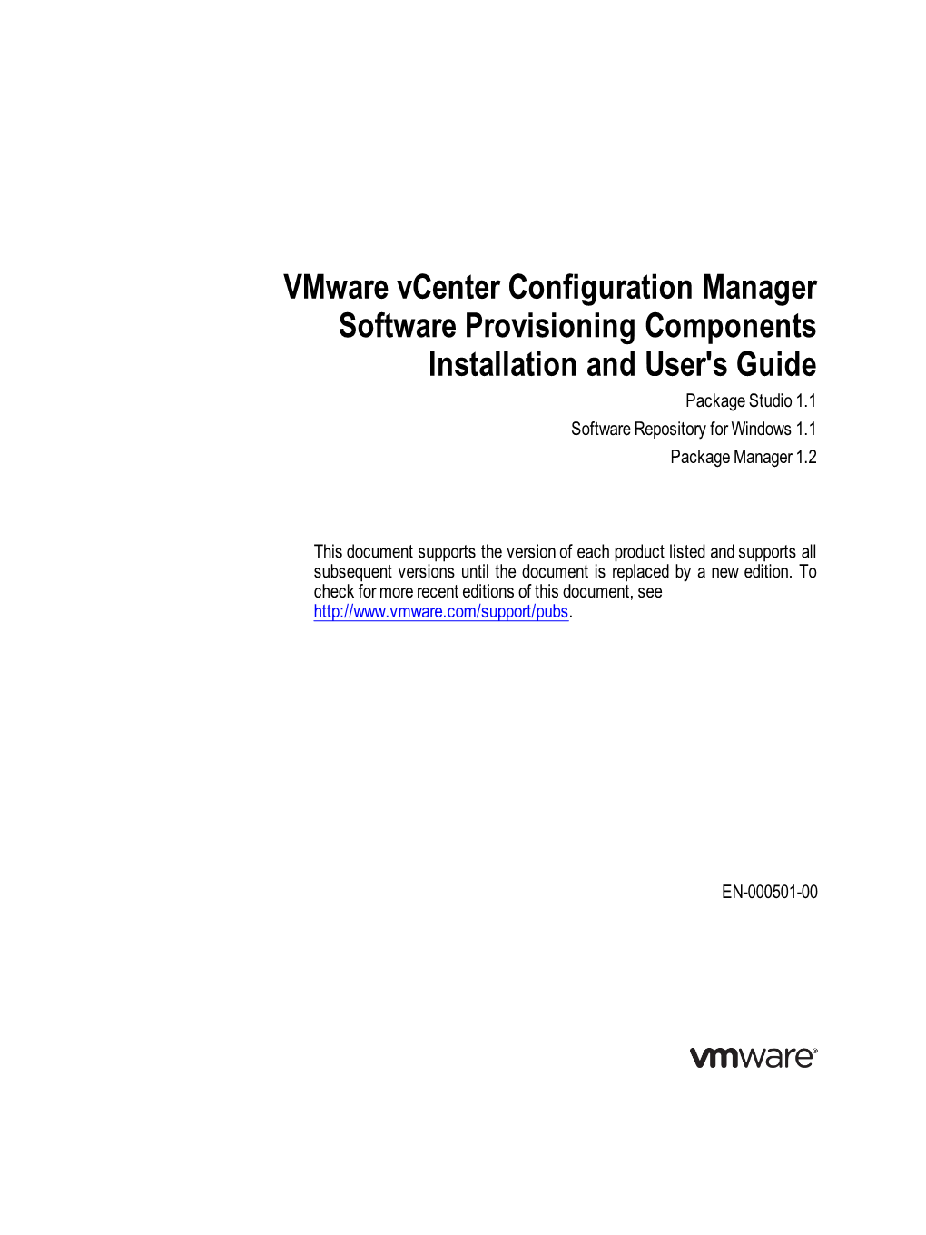 Vcenter Configuration Manager Provisioning Components Installation and User's Guide