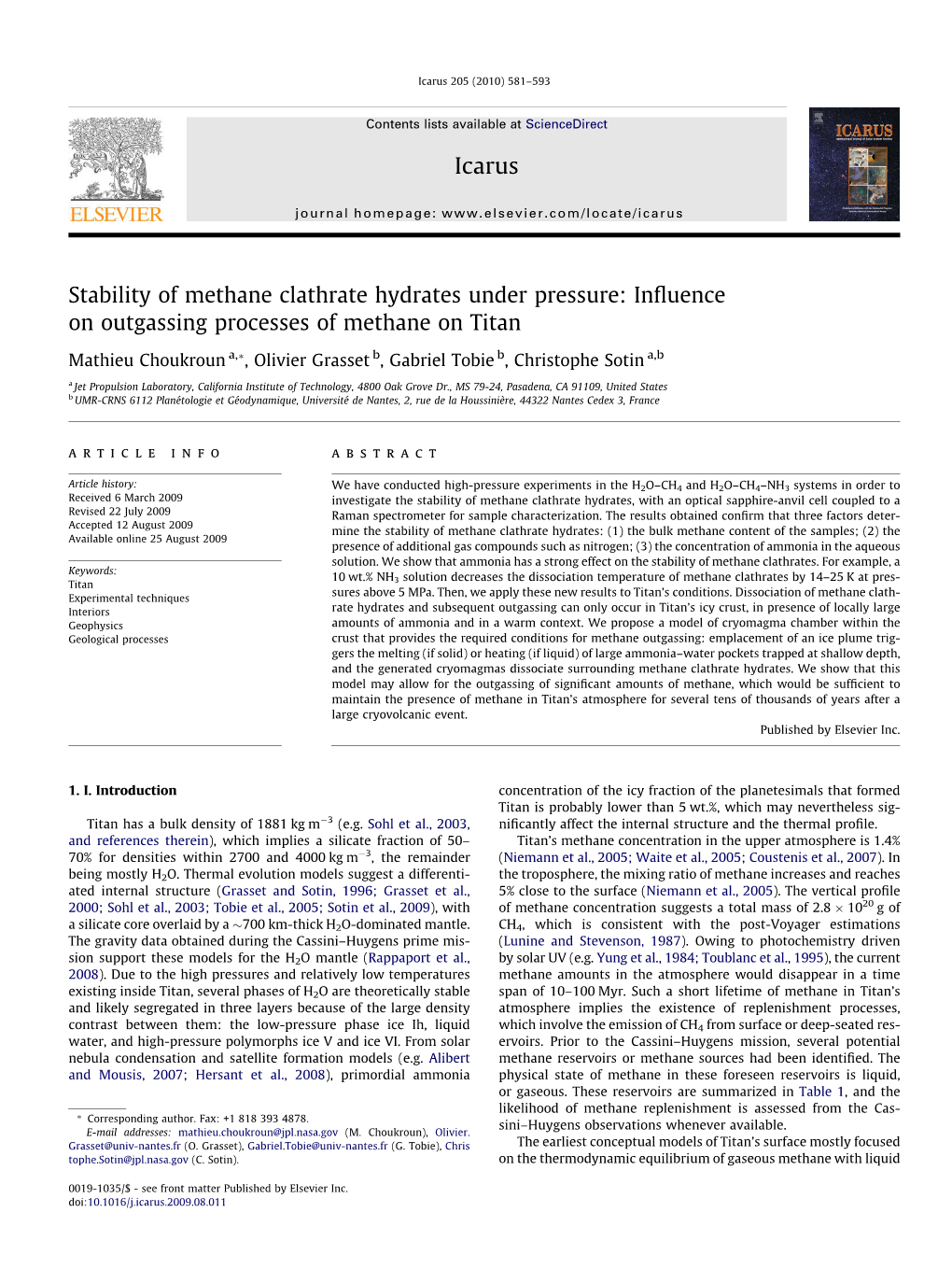 Stability of Methane Clathrate Hydrates Under Pressure: Influence On