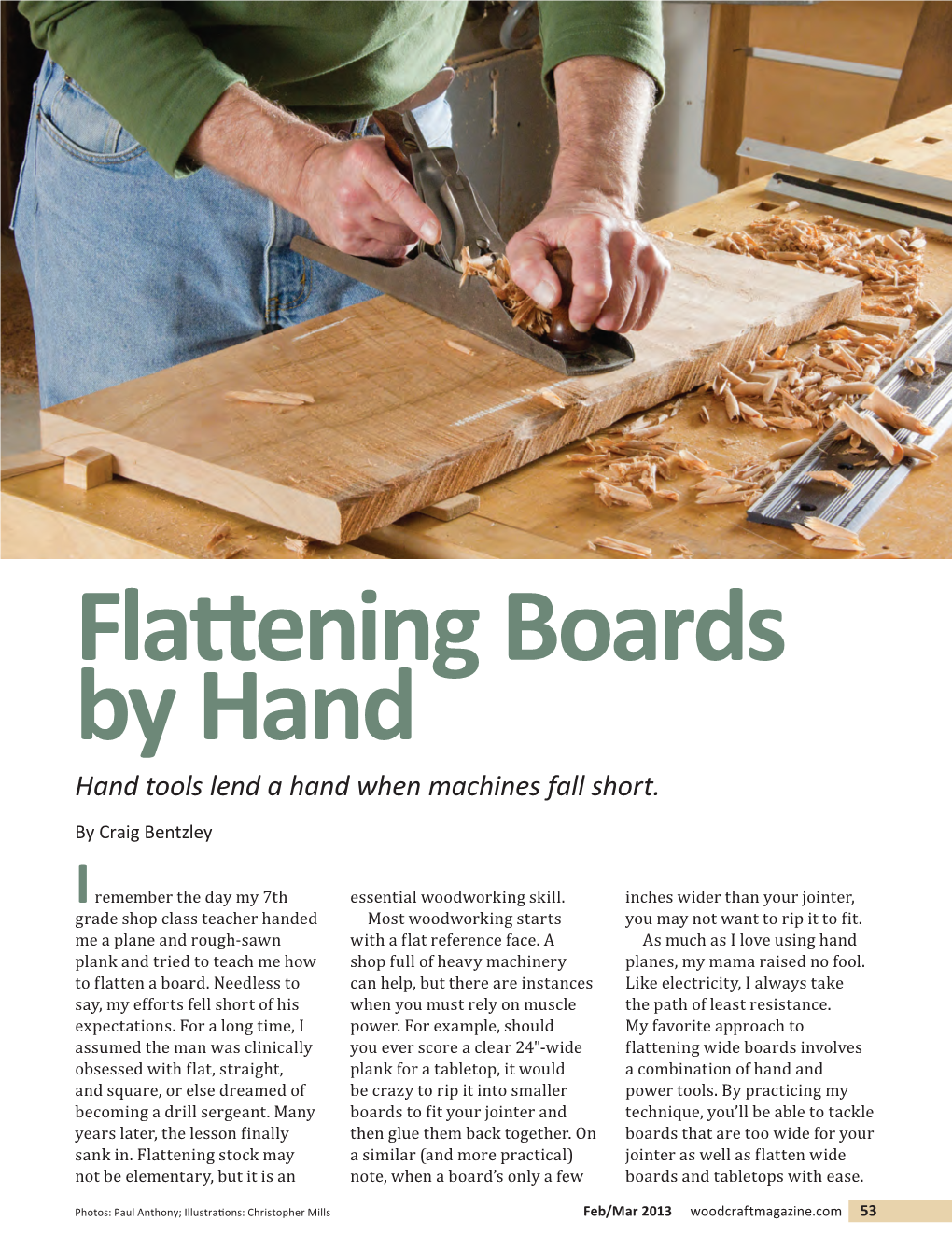 Flattening Boards by Hand Hand Tools Lend a Hand When Machines Fall Short