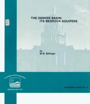 The Denver Basin: Its Bedrock Aquifers