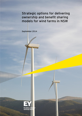 Strategic Options for Delivering Ownership and Benefit Sharing Models for Wind Farms in NSW