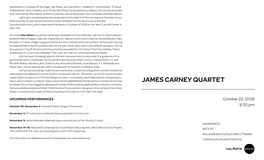 JAMES CARNEY QUARTET to Modern Drummer Magazine Dealing with Indian Rhythm and Its Applicability to Western Contexts