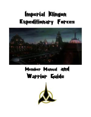 Imperial Klingon Expeditionary Forces Warrior Guide