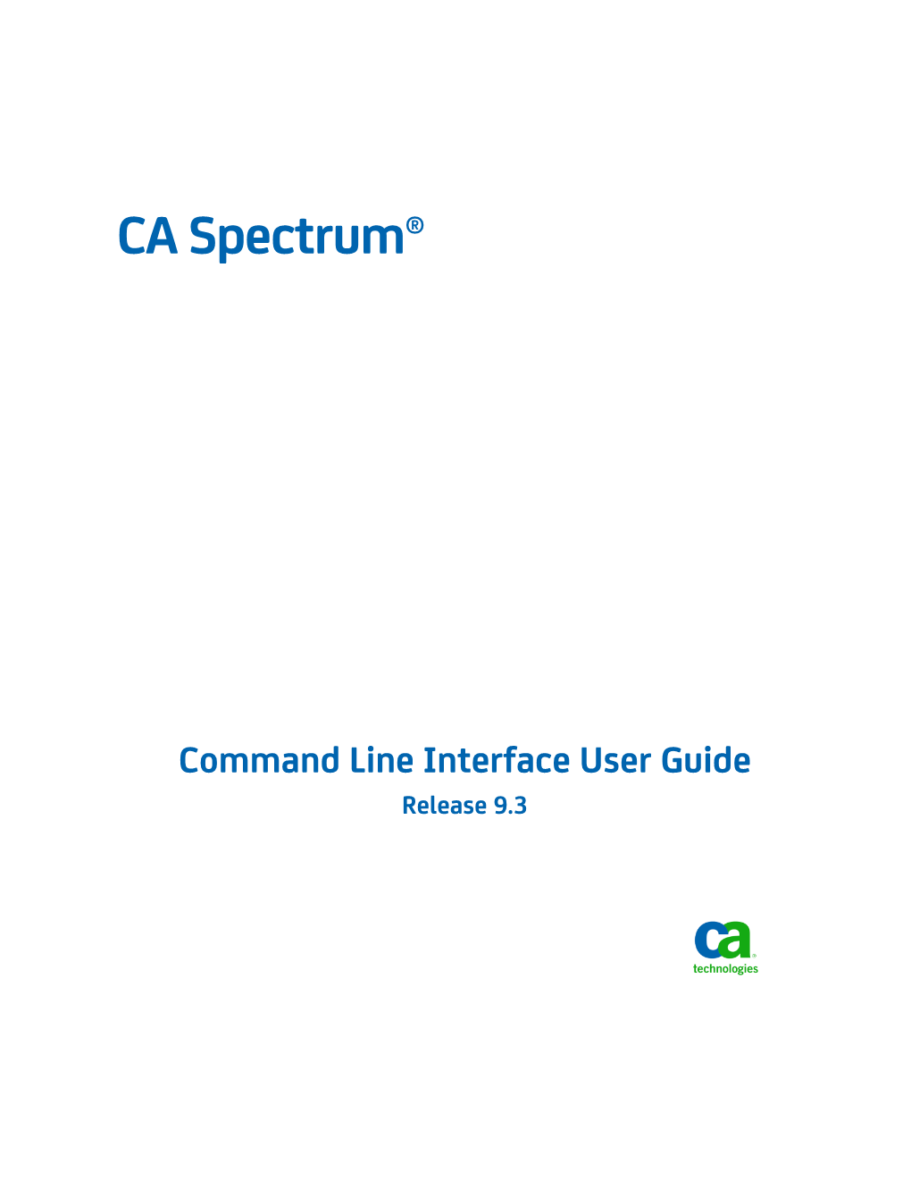CA Spectrum Command Line Interface User Guide