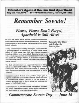 Remember Soweto!