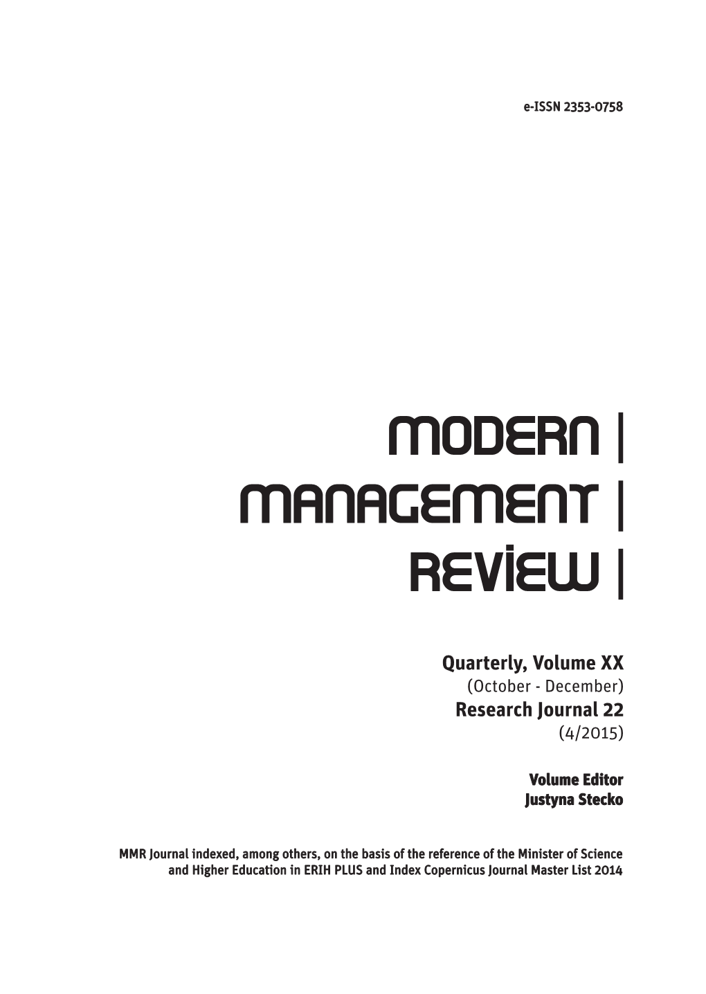 Modern | Management | Review |