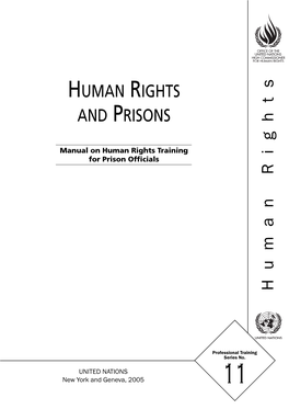 A Manual on Human Rights Training for Prison Officials