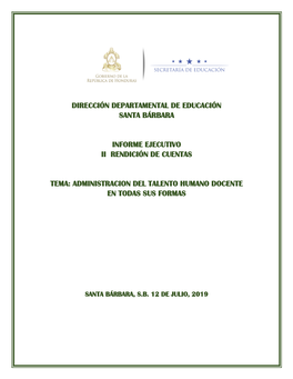 Dirección Departamental De Educación Santa Bárbara