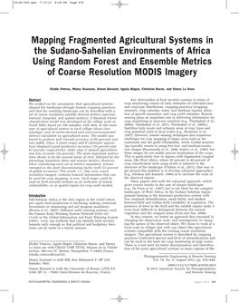 Mapping Fragmented Agricultural Systems in the Sudano-Sahelian Environments of Africa Using Random Forest and Ensemble Metrics of Coarse Resolution MODIS Imagery