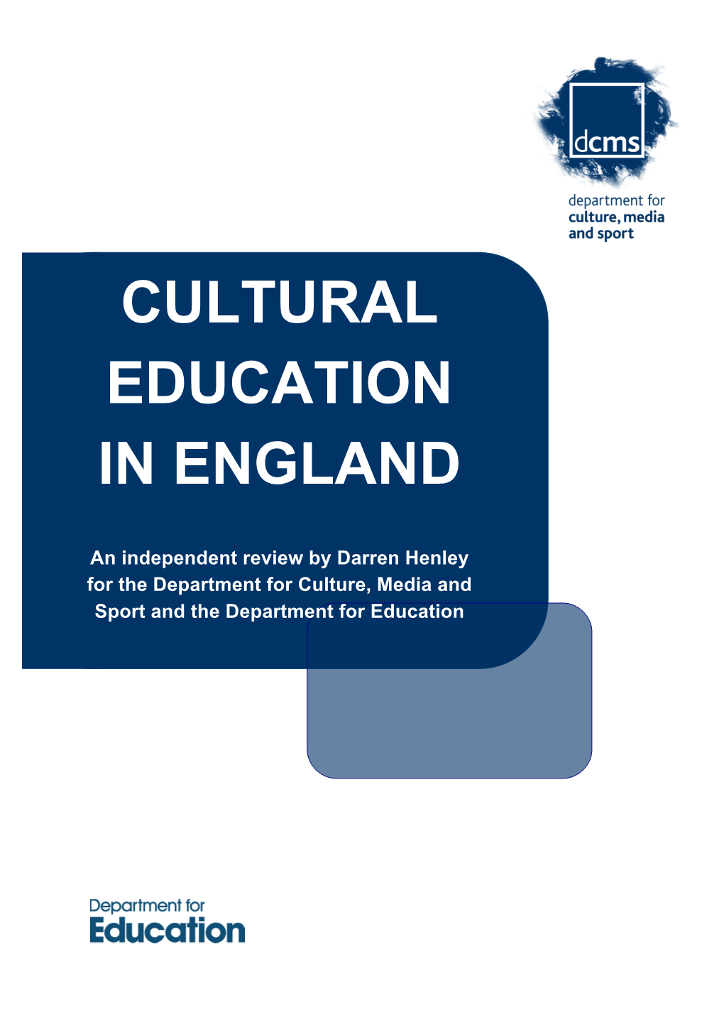 Cultural Education in England