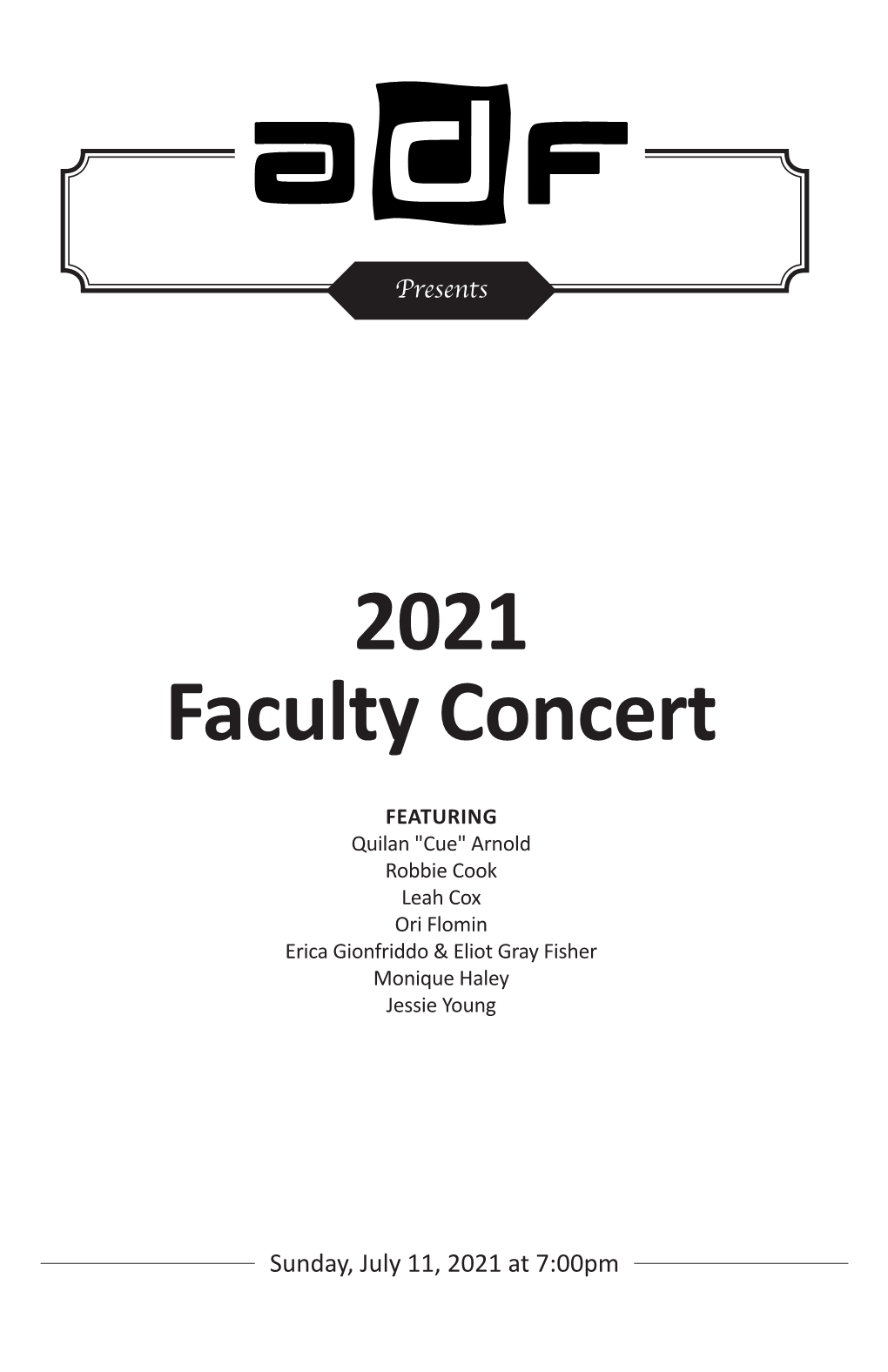 2021 Faculty Concert