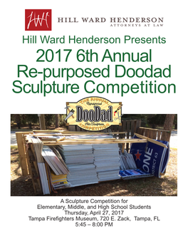 2017 6Th Annual Re-Purposed Doodad Sculpture Competition