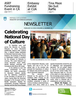 NEWSLETTER Celebrating National Day of Culture