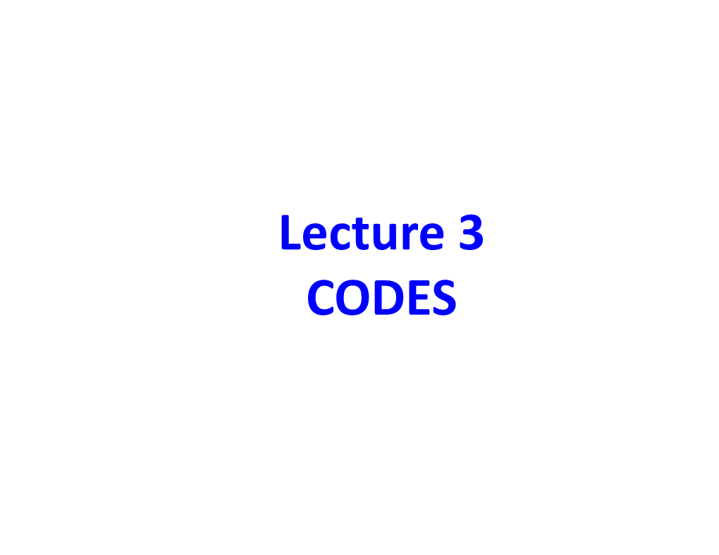 Binary Codes:- BCD, GRAY, EBCDIC, ASCII