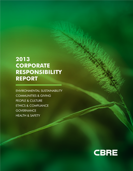 2013 Corporate Responsibility Report