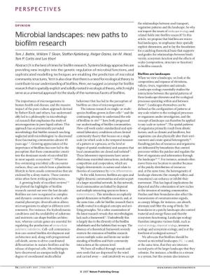 Microbial Landscapes: New Paths to Biofilm Research