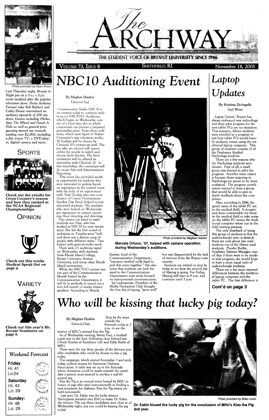 V. 73, Issue 8, November 18, 2005