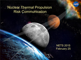 Nuclear Thermal Propulsion Risk Communication