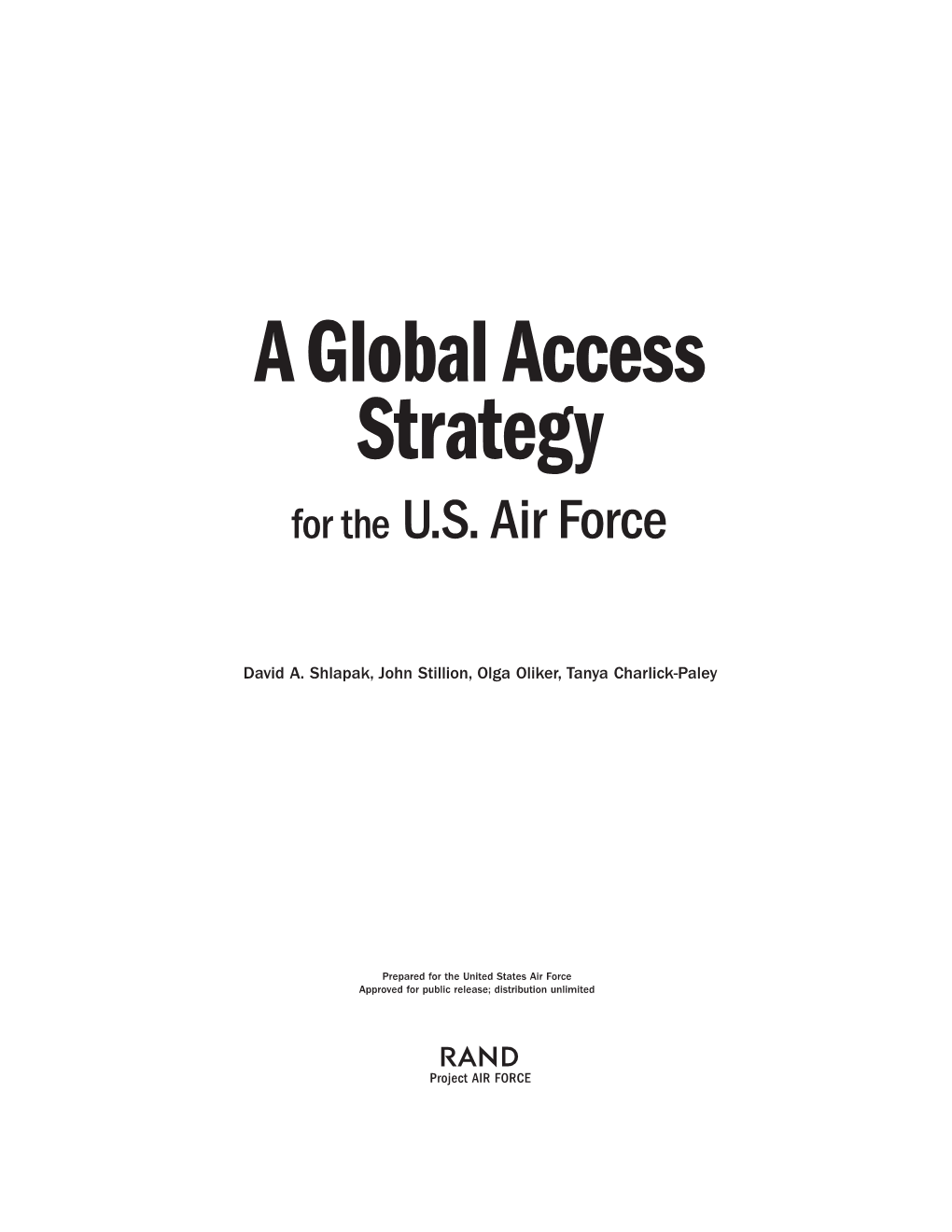 A Global Access Strategy for the U.S. Air Force