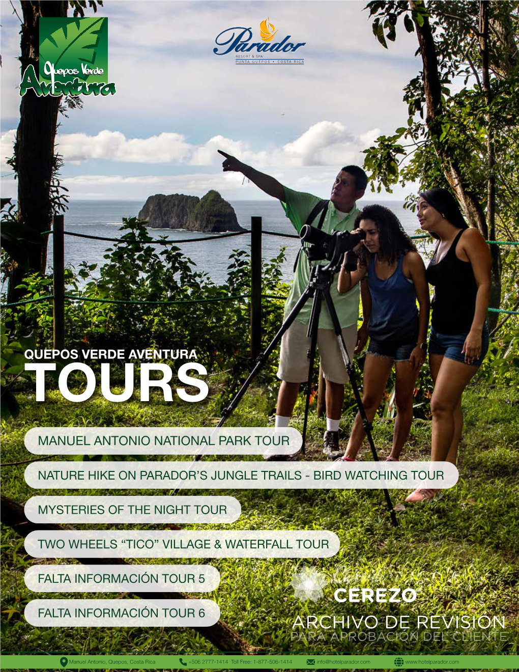 Tours Parador Quepos Verde Aventura REVISION