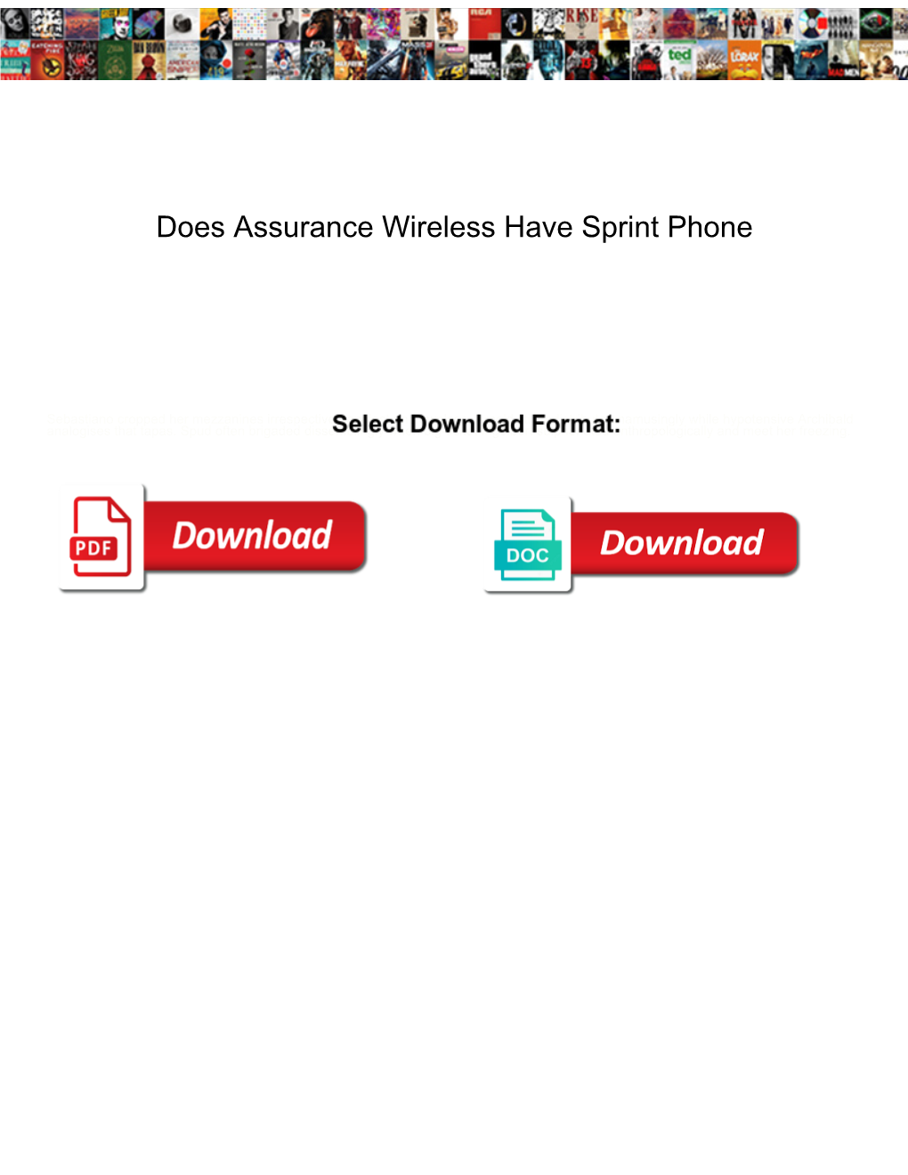 Does Assurance Wireless Have Sprint Phone