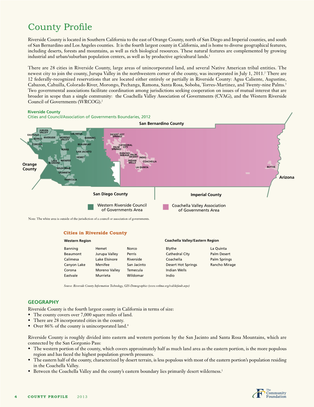 2013 County Profile