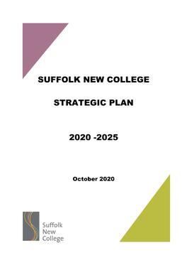 Suffolk New College Strategic Plan 2020 -2025