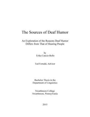 The Sources of Deaf Humor