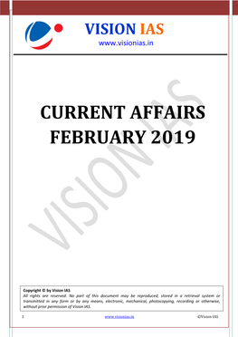 Current Affairs February 2019