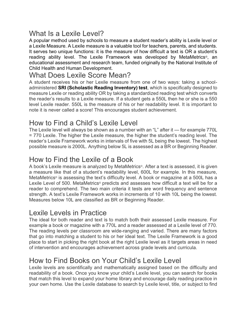 What Is a Lexile Level? What Does Lexile Score Mean? How to Find A