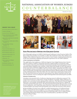 National Association of Women Judges Counterbalance Volume 31 Issue 1