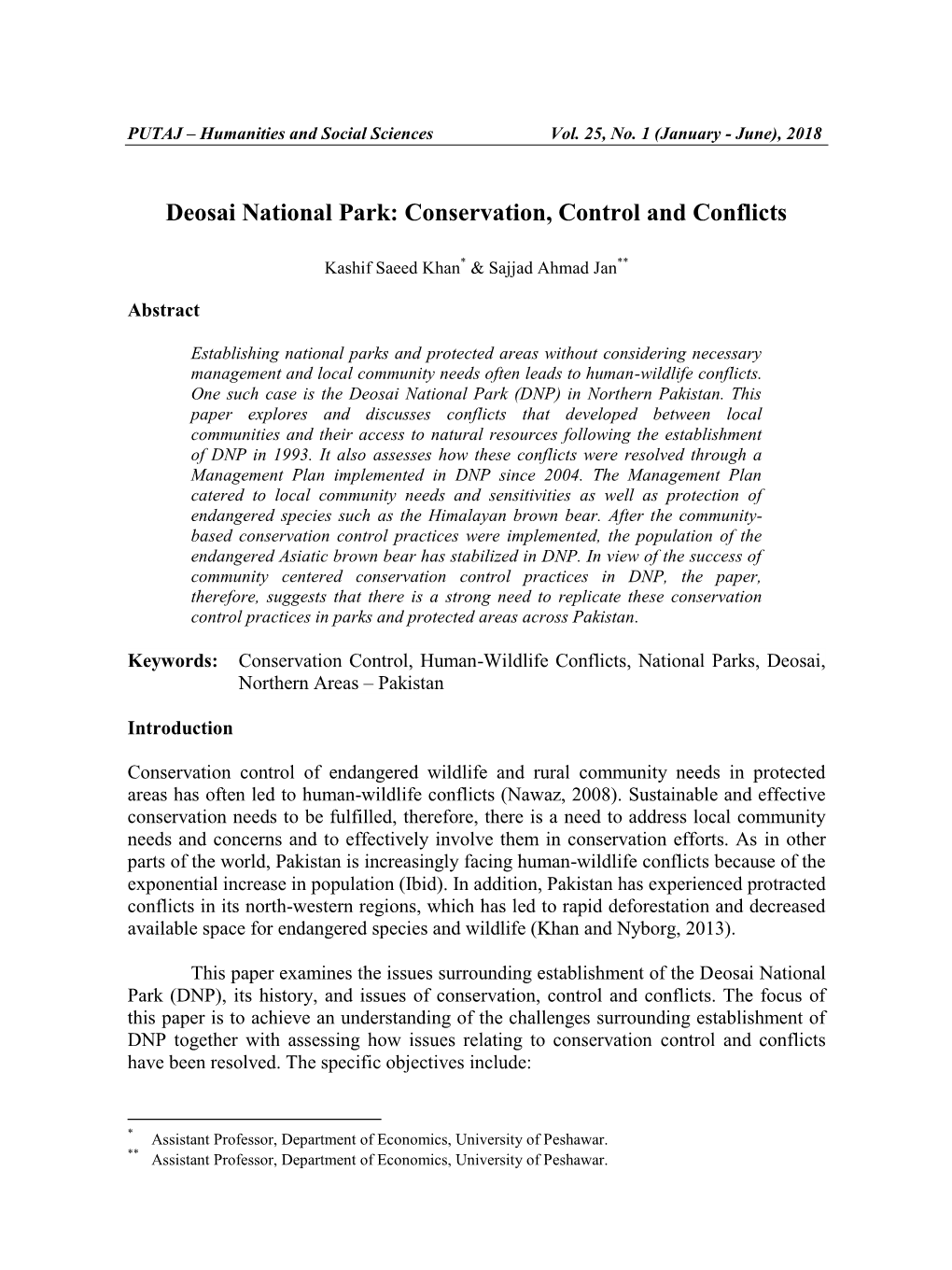 Deosai National Park: Conservation, Control and Conflicts