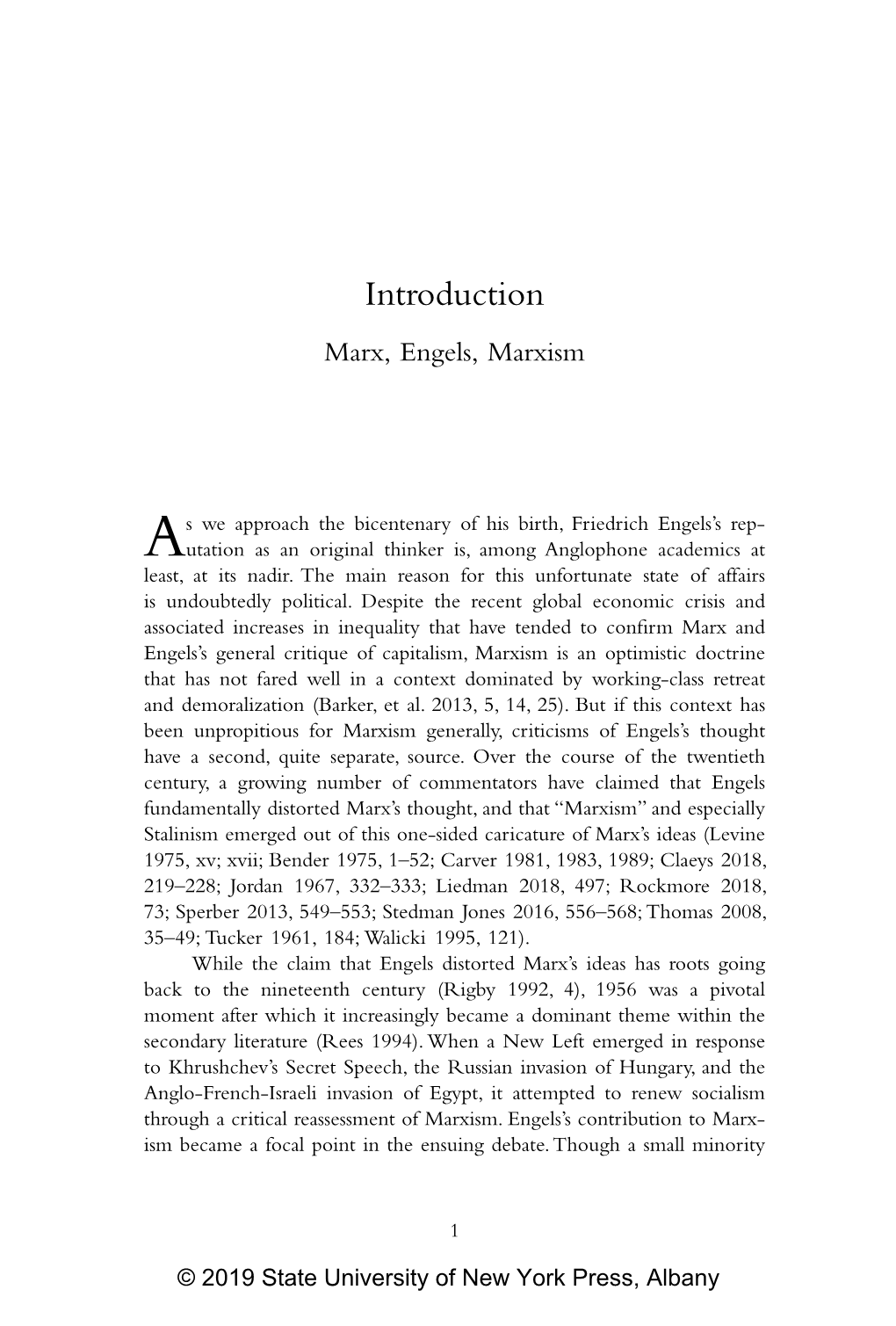 Introduction Marx, Engels, Marxism