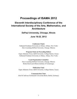 Proceedings of ISAMA 2012