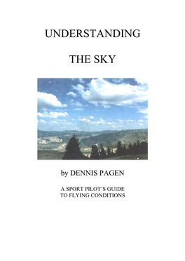 Understanding the Sky a Sport Pilot's Guide to Flying Conditions